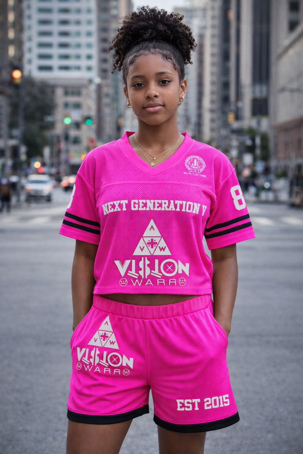 Pink Syrup Vision Warr Short Set